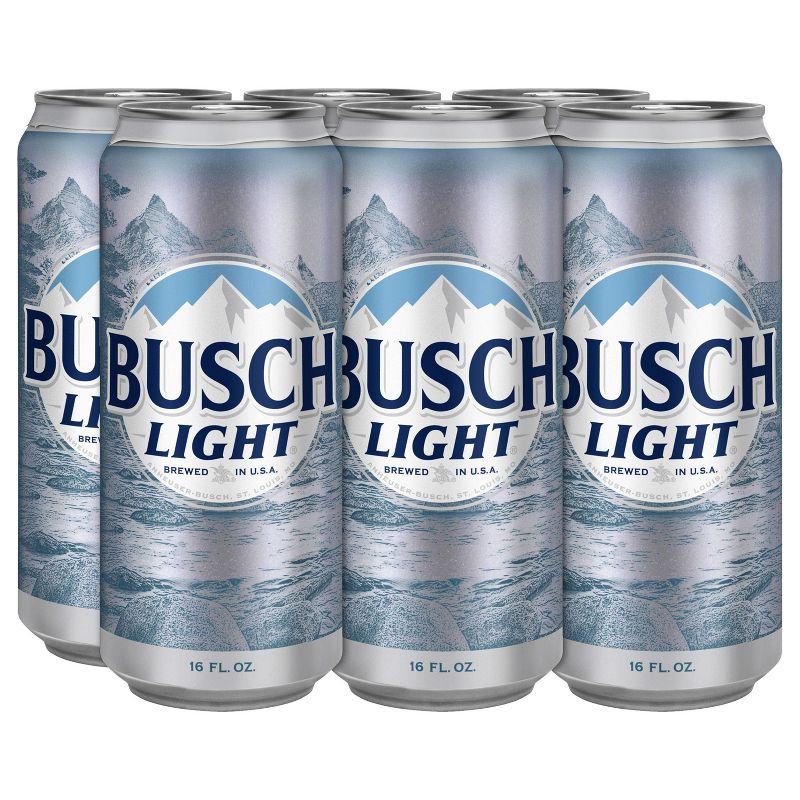 Busch Light Beer - 6pk/16 fl oz Cans, 1 of 12