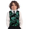 Gioberti Boy's 4pc Paisley Vest Set - 4 of 4