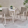 PAGED Set of 2 Patio Dining Chairs,Modern Outdoor Dining Chairs with Rope Seat,Aluminum Chairs Suitable for Patio,Garden - 2 of 4