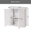 Evideco French Home Goods Wall Mounted Bathroom Medicine Cabinet – Two Louvered Doors – 20.5 x 21.7 x 8.7 in – MDF with Sturdy Interior Shelf - 4 of 4