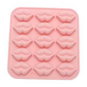 Unique Bargains Chocolate Mould 15-Cavity Lip Shape Candy Mould Hand Wash 5.39"x5.16"x0.55" 1 Pc - 1 of 4