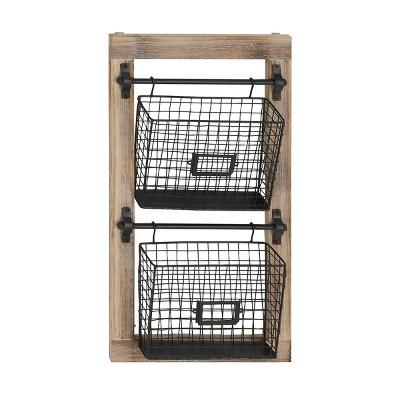 Farmhouse Metal Magazine Rack Holder Black - Olivia & May