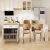 ELJGET 82.7in Kitchen Island with Extendable Dining Table for 4-6 Person, Kitchen Table with Double-sized Storage, Power Outlet - 4 of 4