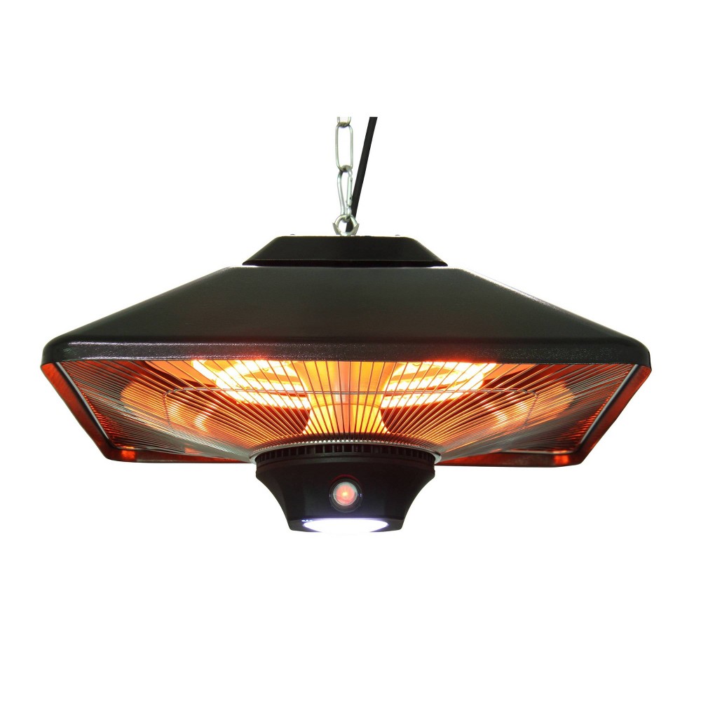 Photos - Patio Heater Hanging Infrared Electric Outdoor Heater with LED Light - Black - EnerG+