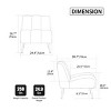 24.4"W Velvet Armless Accent Chair,Modern Upholstered Chair with Black Metal Legs for Living Room Bedroom Office-Baofuwish - 4 of 4