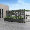 Lirago Iron Black Arch Mobile Planters Planting Box Trellis for Climbing Plants - 47x47 - 2 of 4