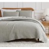 Southshore Fine Living Oversized Lightweight Grid pre-washed Quilt Set - 3 of 4