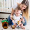 Baby Plush Talking Stuffed Animals Jungle 6 Pcs Set with Carrier for Kids Includes Jungle house, Elephant, Tiger, Lion, Zebra, and Monkey - Play22usa - 3 of 4