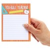 Paper Junkie 4-Pack Teacher Notepad Sets for Gifts, Professor Appreciation, School Supplies, 50 Sheets Per Memo Pad, 200 Sheets Total, 4x5 in - 4 of 4