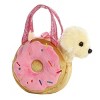 Aurora Fancy Pals 7" Yummy Puppy Pet Carrier Pink Stuffed Animal - 2 of 3