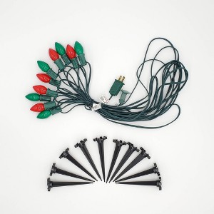 Lumabase Electric Pathway Lights with 10 Red and Green LED Bulbs - 1 of 2