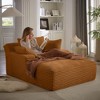 Oversized Corduroy Modern Armless Chaise Lounge Chair with No Assembly Required and Comfy Sleeper Function - 2 of 4
