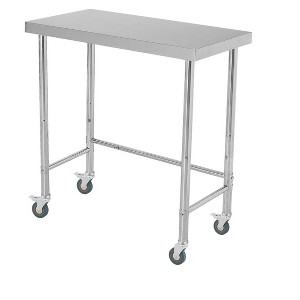 Coucheta Stainless Steel Table 16x24 Inch, NSF Heavy Duty Commercial Prep Table with Open Base, Metal Work Table - 1 of 4