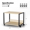 Karl Home 2-Tier Printer Stand P2 Particleboard Oak Color Combo A 17.7x12x13.4 Inches - 4 of 4