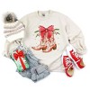 Simply Sage Market Women's Graphic Sweatshirt Coquette Cowgirl Christmas Boots - image 3 of 4