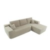 Cloud Plush Corduroy L-Shaped Modular Sectional Sofa with Chaise Lounge, No Assembly, and Plush Fabric - 4 of 4
