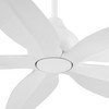 Casa Vieja 60" Lotus Bay Modern Indoor Outdoor Ceiling Fan 5 Blade LED Light Remote Control Matte White Finish Bedroom Patio Living Room Damp Rated - 4 of 4