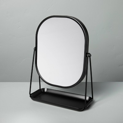 Metal Vanity Flip Mirror with Tray Black - Hearth & Hand™ with Magnolia