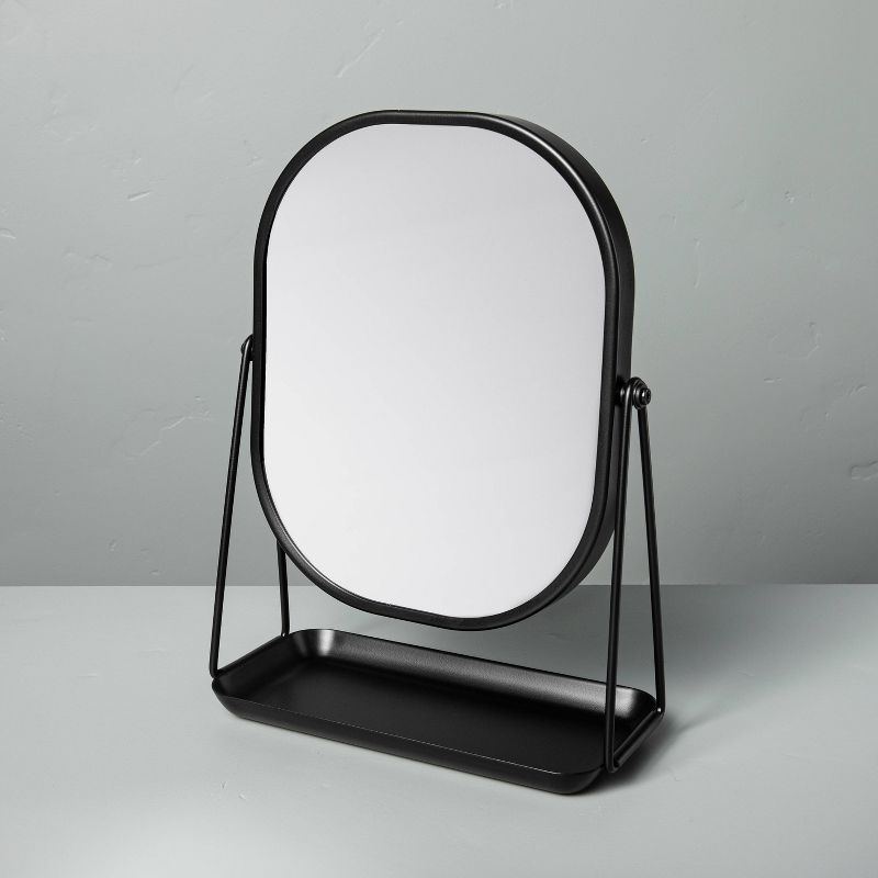 Metal Vanity Flip Mirror with Tray Black - Hearth &#38; Hand&#8482; with Magnolia, 1 of 11