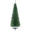 HOMCOM 5 FT Artificial Pencil Christmas Tree, Slim Xmas Tree with 294 Realistic Branch Tips and Foldable Metal Stand, Green - 4 of 4