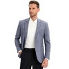 Coolmee Men's Casual Linen Blazer Jacket Lightweight Sport Coats One Button Suit Jackets - 2 of 4