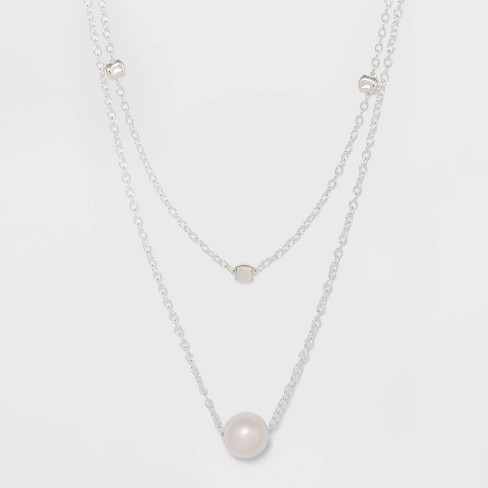 Womens Fine Faux Pearls Necklace - GEMSTONES, PEARLS and CRYSTALS