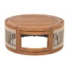 NicBex Acacia Wood Outdoor Round Coffee Table with Woven Rope Accent,Patio Table Balcony Furniture for Garden,Yard,Weather Durability - 2 of 4