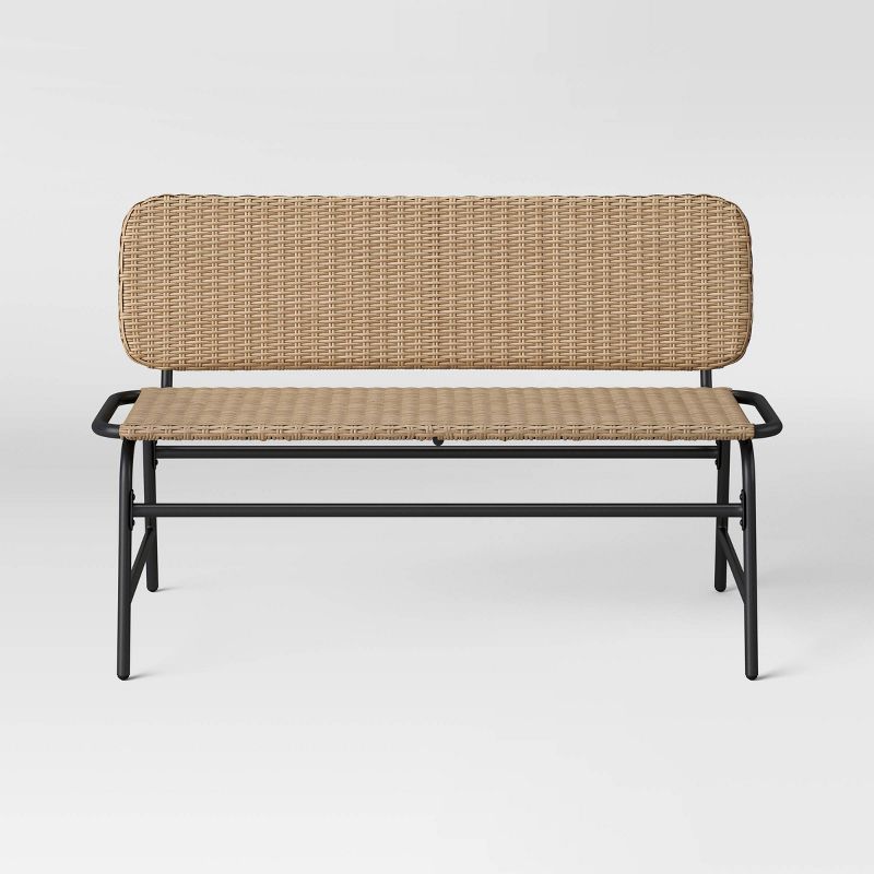 Popperton Arched Wicker Bench - Black - Threshold&#8482; designed with Studio McGee, 4 of 9