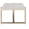Feit Faux Marble Top & Champagne Finish Coffee Table - 2 of 4
