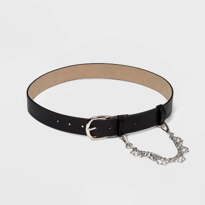 Women's Round Buckle Belt - Wild Fable™ Black XS