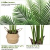 Artificial Palm Trees for Indoor, Faux Floor Palm Plant with Realistic Trunks and Lifelike Palm Leaves, Fake Plants Tropical Plants - 2 of 4