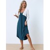Allegra K Women's V Neck Solid Soft Spaghetti Strap Cami Lounge Nightdress - 2 of 4