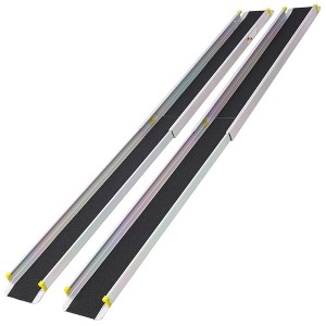 Wheel Chair Ramp, 7FT, Adjustable, Non-Skid, Aluminium Alloy Ramp, Portable Telescopic Ramps, with 600 Pound Bearing Capacity for Entry Steps Stairs - 1 of 4
