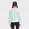 Girls' 'St. Patrick's Day Smiley' Crewneck Pullover Fleece Sweatshirt - Cat & Jack™ Cream - 2 of 3