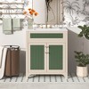 Vynxaria 30'' Bathroom Vanity Cabinet with Ceramic Sink Combo Set, Solid Wood Frame Modern Bathroom Storage Cabinet with Height Adjustable Shelf - 3 of 4