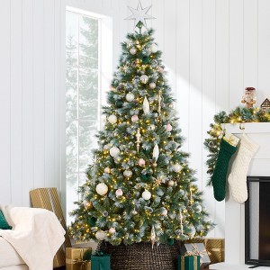 Best Choice Products Pre-Lit Frosted Scotch Pine Christmas Tree w/ 2-In-1 Micro LED Lights - 1 of 4