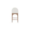 Meridian Furniture,Waldorf Cream Chenille Fabric Stool - 2 of 4