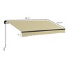 Osparple 8' x 6.5' Retractable Awning with Manual Crank Handle,Patio Awning with Polyester Fabric and Aluminum Frame for Yard - 3 of 4