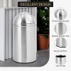 TackView Heavy Duty Trash Can,50L/13 Gallon Fingerprint-Proof,Push Lid, Waste Bin with Removable Inner Bucket - 4 of 4