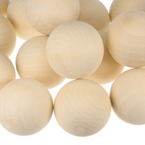 Unique Bargains Natural Small Wooden Round Balls for Crafts and DIY Projects - 1 of 4