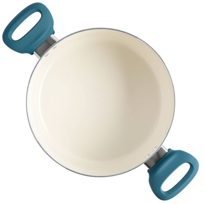 Teal 5-Quart Nonstick Ceramic Dutch Oven with Steamer Insert