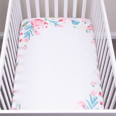 target floral crib sheet