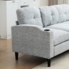 JUJABU L-Shaped Sofa with Storage Ottoman – 3-Seater Sectional for Small Spaces - 3 of 4