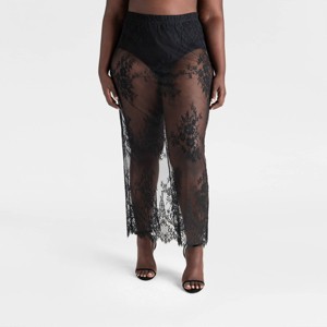 KBB by KAHLANA Women's 'The Illusion Lace Midi Skirt' - Black - 1 of 3