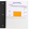Five Star 170 Sheets 3 Subject Wide Ruled Customizable Notebook Feature Rich Black: Spiral, 8x10.5", Perforated, SFI Certified - 3 of 4