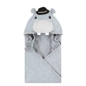 2 Pack Baby Hooded Muslin Cotton Towel For Kids By Comfy Cubs - Slate Grey  : Target