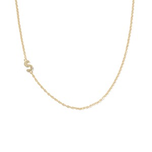 Kendra Scott 14K Gold Over Brass Mini "S" Initial Pendant Necklace - Gold - 1 of 3