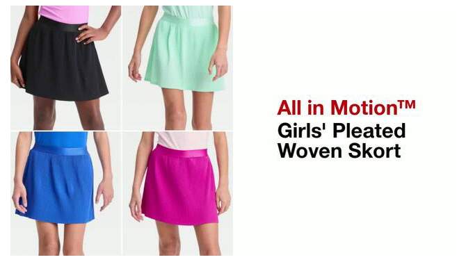 Girls&#39; Pleated Woven Skort - All In Motion™, 2 of 7, play video