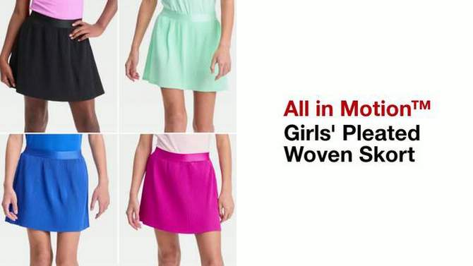 Girls&#39; Pleated Woven Skort - All In Motion™, 2 of 7, play video