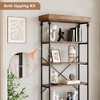 Industrial Bookshelf Wood Bookcase 6 Tier Storage Open Rack Shelf - 2 of 4